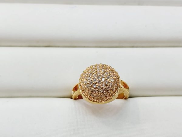 Golden Elegant Royal Trendy Shinny Crystal Fashion Jewelry Ring